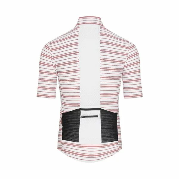 Café Du Cycliste Francine Kurzarmtrikot Garnet Stripe 4 Café Du Cycliste Francine Kurzarmtrikot Garnet Stripe – Bild 2