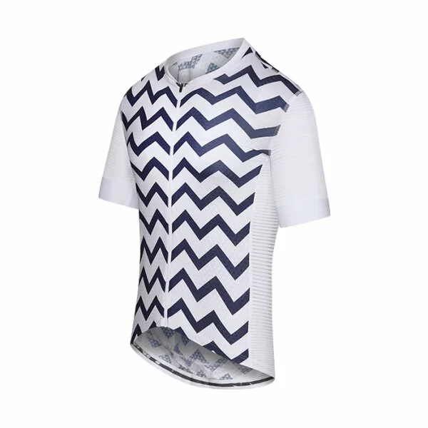 Café Du Cycliste Micheline Zig Zag Navy Kurzarmtrikot 3 Café Du Cycliste Micheline Zig Zag Navy Kurzarmtrikot