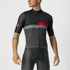 Castelli A BLOCCO Jersey Kurzarmtrikot Black/Red-Dark Gray