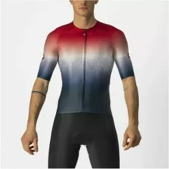 Castelli Aero Race 6.0 Jersey - Savile Blue/pro Red