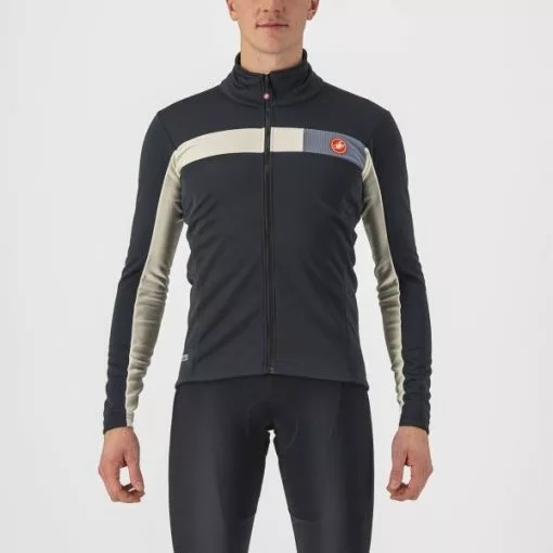 Castelli Mortirolo 6S Jacket LIGHT BLACK/CHALK-SILVER REFLEX -Fahrräder Verkaufsladen castelli mortirolo 6s jacket light black chalk silver reflex