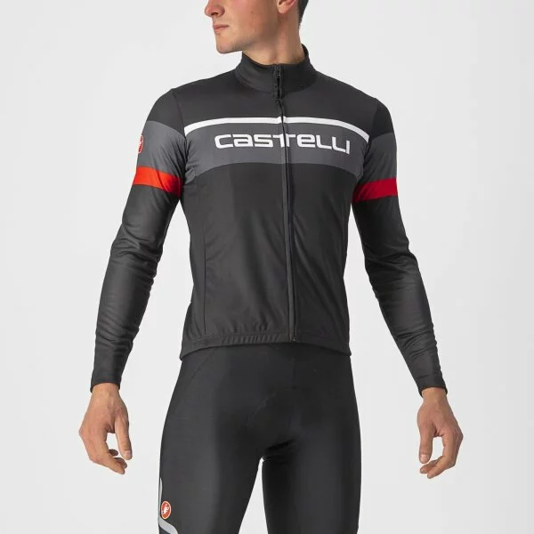Castelli Passista Long Sleeve Jersey Light Black/Dark Grey Red 3 Castelli Passista Long Sleeve Jersey Light Black/Dark Grey Red