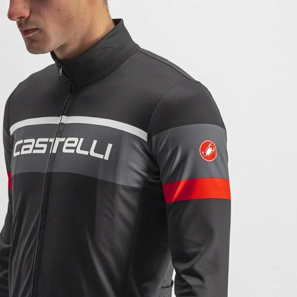Castelli Passista Long Sleeve Jersey Light Black/Dark Grey Red 6 Castelli Passista Long Sleeve Jersey Light Black/Dark Grey Red – Bild 4
