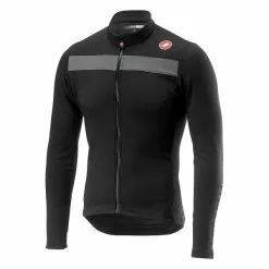 Castelli Puro3 Jersey FZ Langarmtrikot Light Black