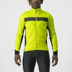 Castelli Raddoppia 3 Jacke Electric Lime / Black Reflex