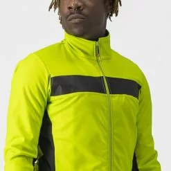 Castelli Raddoppia 3 Jacke Electric Lime / Black Reflex -Fahrräder Verkaufsladen castelli raddoppia 3 jacke electric lime black reflex 33
