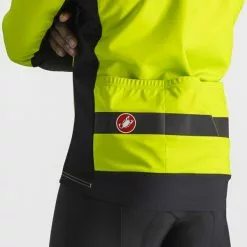 Castelli Raddoppia 3 Jacke Electric Lime / Black Reflex -Fahrräder Verkaufsladen castelli raddoppia 3 jacke electric lime black reflex 35